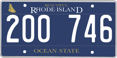 RI license plate 200746