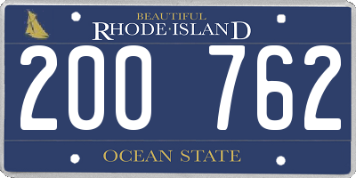 RI license plate 200762