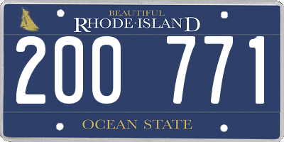 RI license plate 200771