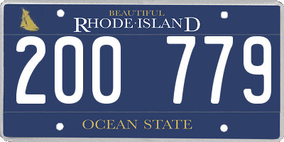 RI license plate 200779