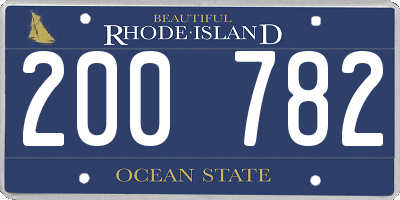 RI license plate 200782