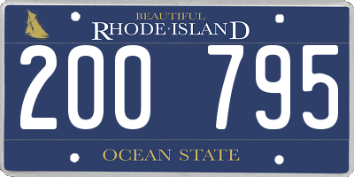 RI license plate 200795