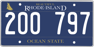 RI license plate 200797