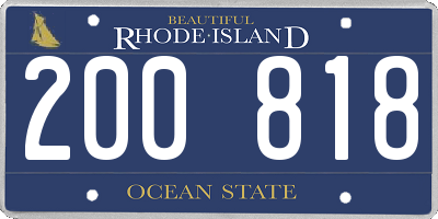 RI license plate 200818