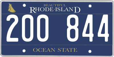 RI license plate 200844