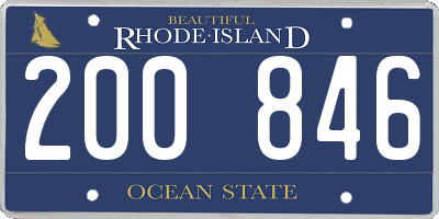 RI license plate 200846