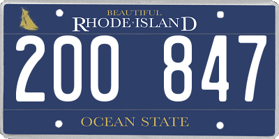 RI license plate 200847