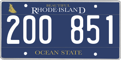 RI license plate 200851