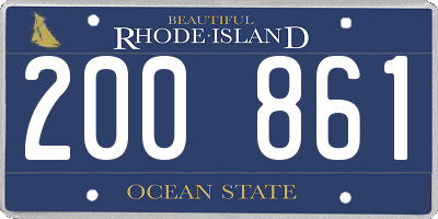 RI license plate 200861