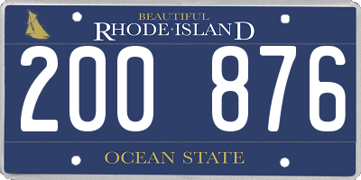 RI license plate 200876