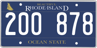 RI license plate 200878