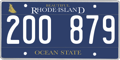 RI license plate 200879