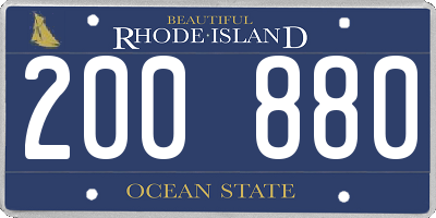 RI license plate 200880