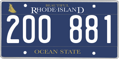 RI license plate 200881
