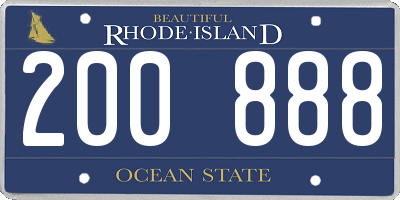 RI license plate 200888