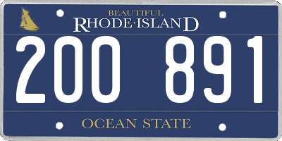 RI license plate 200891