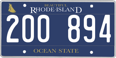 RI license plate 200894