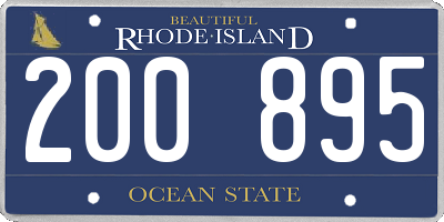 RI license plate 200895