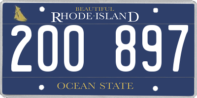 RI license plate 200897