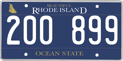 RI license plate 200899