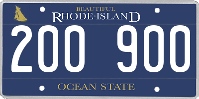 RI license plate 200900