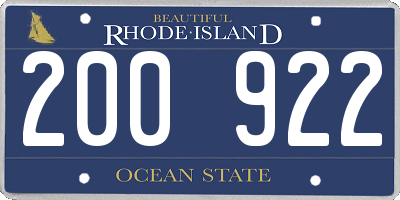 RI license plate 200922