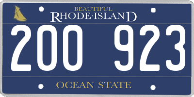 RI license plate 200923