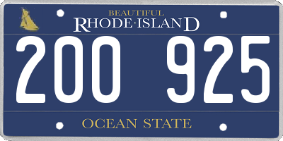 RI license plate 200925