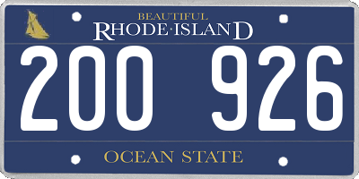 RI license plate 200926