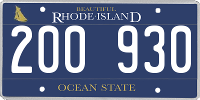 RI license plate 200930