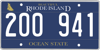 RI license plate 200941