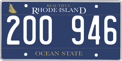 RI license plate 200946