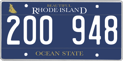 RI license plate 200948