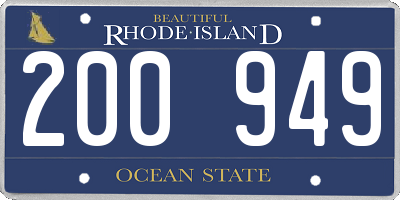 RI license plate 200949