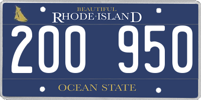 RI license plate 200950