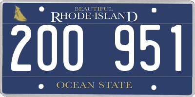 RI license plate 200951