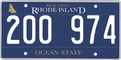 RI license plate 200974