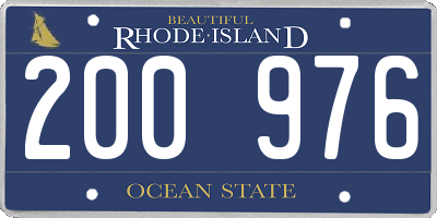 RI license plate 200976