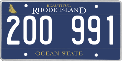 RI license plate 200991