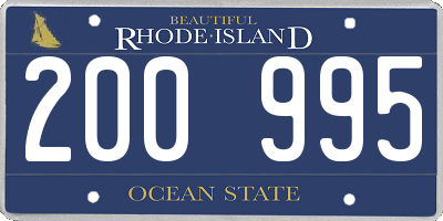 RI license plate 200995
