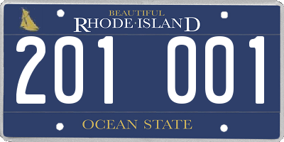 RI license plate 201001