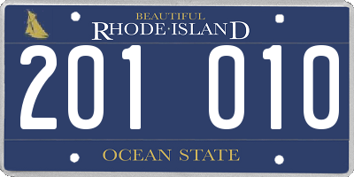 RI license plate 201010