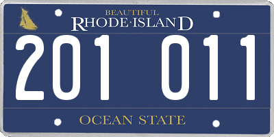 RI license plate 201011