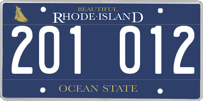 RI license plate 201012