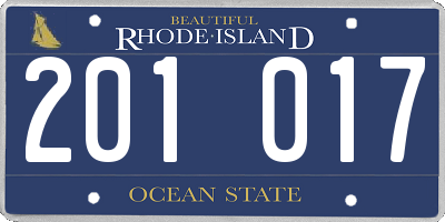 RI license plate 201017
