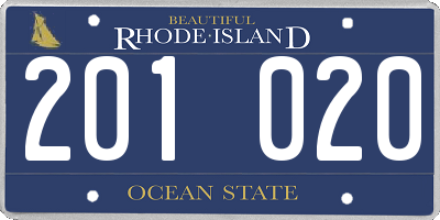 RI license plate 201020