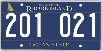 RI license plate 201021