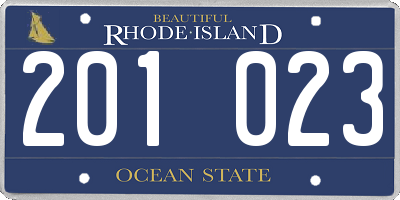 RI license plate 201023
