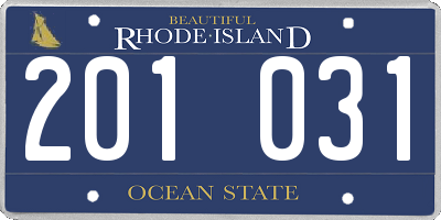 RI license plate 201031
