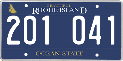 RI license plate 201041